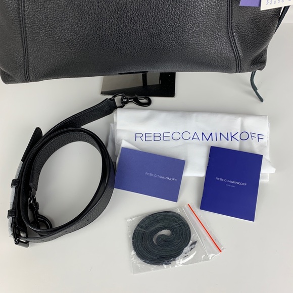 New Rebecca Minkoff Isobel Black Leather Satchel - Picture 7 of 8